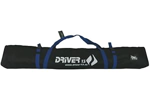 Driver13 ® Bolsa para Bastones de esquí, Bolsa de esquí para el Almacenamiento y el Transporte Durante el esquí, Impermeable 185 cm Negro-Azul