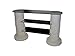 Produktbild Antikes Wohndesign Fernsehtisch Fernsehrack Fernsehregal Säulenregal Sideboard TV Rack Phono Tisch Glasregal Vitrine Höhe: 92cm Creme Beige