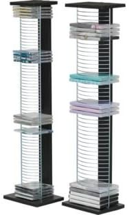 Media Storage Tower Unit - Black and Chrome (887545922)