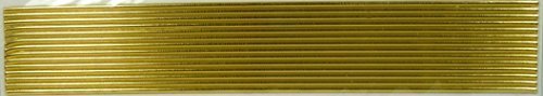 Wachs Rundstreifen, gold - Länge 25 cm, Ø 3mm, 14 Stück - 9657 - Verzierwachs - Top Qualität