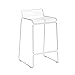 Produktbild HAY HEE Barhocker 65, weiß lackiert 43x45x76cm Sitzhöhe: 65cm für Innen- und Außerbereich geeignet