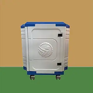 Urban Choice Single Inverter Battery Trolley with Door Facility & 5 Wheels BlueWhite