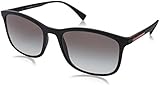 Protective case included Prada Linea Rossa 0PS 01TS, Gafas de Sol para Hombre, Negro (Black Rubber), 53