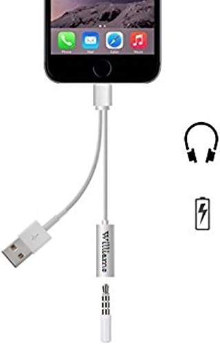 2 in 1 iPhone 7 Lightning Adapter Combined Charger and 3.5mm Earphone Jack Cable Adaptor for iPhone 7, 7 Plus and Any Other iPhone with a Lightning Port - iPhone 5s, iPhone 5c, iPhone 5