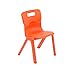 Produktbild Titan einem Stück Klassenzimmer Stuhl – Größe 2, Alter von 3–5 Jahren, Kunststoff, orange, 6 Stück