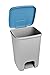 Produktbild Curver 229432 Essentials Treteimer Kunststoff grau/blau 30,3 x 29,4 x cm/20 l