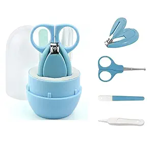 ULTRINA Nail Kit, 4-in-1 Baby Nail Grooming Care Set, with Case, Baby Nail Clippers, Scissor, Nail File & Tweezers, Baby Manicure Kit and Pedicure kit for Newborn, Infant & Toddler (Multi)