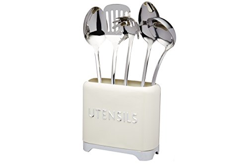 Kitchen Craft-Porta Utensili Lovello, 20 x 10 x 16 cm, Colore: Panna_