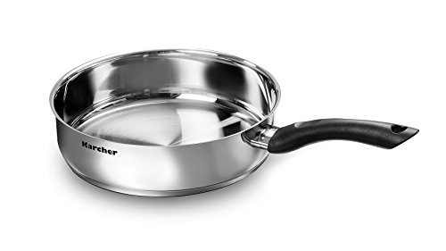 Karcher 125457 Mia cookware set, incl. glass lids, suitable for induction hobs, 5-piece, stainless steel