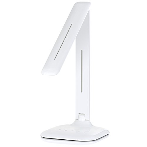 Preisvergleich Produktbild 4W Schreibtischlampe LED Tischleuchte 3 Farbtemperaturen und 5 Helligkeitsstufen Dimmbar Touchfeldbedienung und Blendfrei für Heim und Büro, Weiß von Zuoao