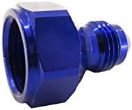 AN8 to AN6 Straight female to male reducer / expander alloy blue (AN-8 to AN-6)