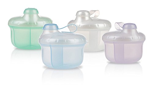 Cool Nuby Milk Powder Dispenser w/ Three Compartments Perfectly Sized for Traveling Colors May Vary