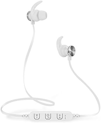 Bluetooth Headphones, Quslly A1 Magnetic, V4.1 Wireless Stereo Bluetooth Earphones Sport Headset In-Ear Noise Isolation Headphone Earbuds for Gym Running -waterproof Sweatproof,with Microphone (white)