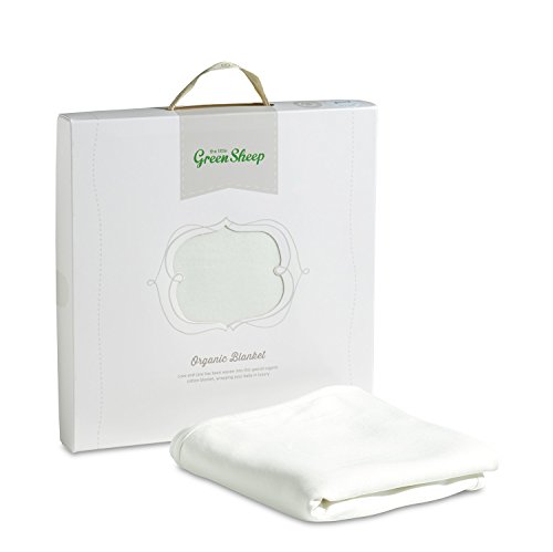 The Little Green Sheep Organic Jersey Blanket White (Small)