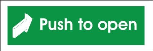 Push to Open 'Arrow Forward' 300x100 Self Adhesive