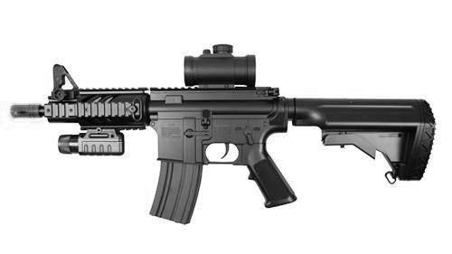 Double Eagle Fucile Airsoft-M805A2 M4 plastica Rinforzata ABS/Colore Nero/Elettrico (0,5 Joule) -Semi/Full Automatic