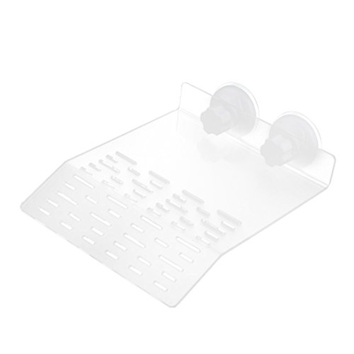 sourcingmap® Aquarium Animal Reptile Frog Turtle Pier Basking Platform Dock Clear w Sucker Cup