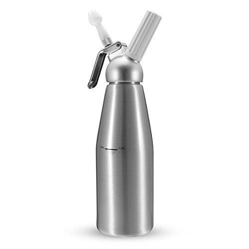 Preisvergleich Produktbild Tutoy 1L Professional Aluminium Schlagsahne Spender Gourmet-Sahne-Kanister Sahne Schlagsahne