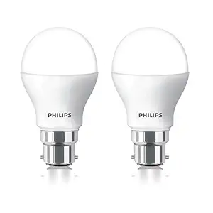 Philips 9W LED Bulb Base B22 (Crystal White/ Cool Day Light, Pack of 2)