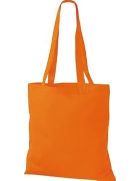 Stoffbeutel Baumwolltasche Beutel Shopper Umhängetasche viele Farbe Orange