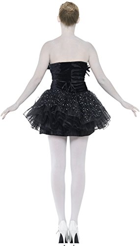 Smiffys Adult Women's Gothic Swan Masquerade Costume, Dress, Carnival of the Damned, Halloween, Size: S, 27313