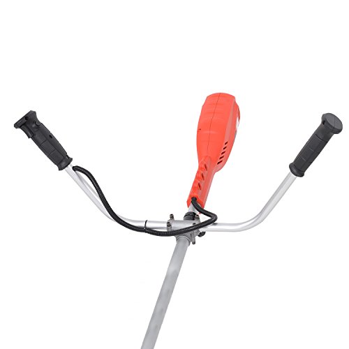HECHT Elektro-Motorsense 1445 Rasen-Trimmer Freischneider (1400 Watt, inkl. Fadenspule, 3-Zahnmesser und Tragegurt) - 4