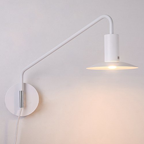Preisvergleich Produktbild Wandleuchte Nachttischlampe Schlafzimmer Wohnzimmer Studie Lesen einfache Ideen moderne, Weiß