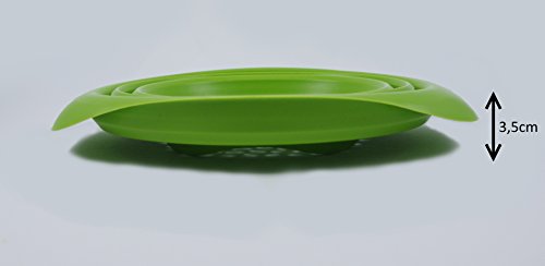 Platzsparendes Silikon Sieb faltbar in grün, Küchensieb Nudelsieb Faltsieb Abtropfsieb Seiher - 5