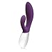 Produktbild LELO INA WAVE Rabbit Vibrator, Plum - Wave Motion doppel Stimulation (Klitoris und G-Punkt) - ultra leise mit 10 Vibrationsmustern (1 Jahr Garantie)