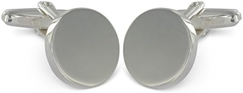 Grom Silver Cufflinks round engrave the wedding