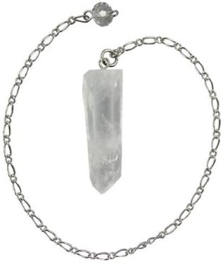 Natural Quartz Pendulum Dowser with Pouch and Instructions
