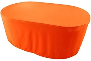 KAUFPIRAT Premium Funda para Muebles de Jardín Ovalado 180x100x75 cm impermeable Funda para muebles de jardín Funda para mesa de jardín Funda protectora 900 D 500 gr ml 6000 mm impermeable Naranja