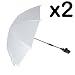 WHITE/BLUE STROLLER BUGGY PRAM PARASOL UMBRELLA - IT FITS TO MOST PRAMS - VERY SIMPLE TO ATTACH WITH SCREW TYPE FITTING TO FRAME - UMBRELLA CAN BE SIMPLY ADJUSTED INTO POSITION - PERFECT FOR BABIES AND INFANTS TO KEEP THE DRY AND PROTECTED (PACK OF 2, WHITE)