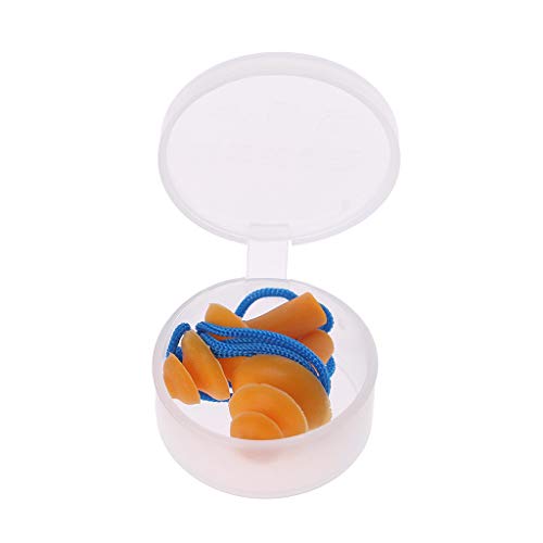 Preisvergleich Produktbild CADANIA Soft Silicone Wired Ohrstöpsel Wasserdicht Noise Reduction Earplugs Gehörschutz Schlaf Schwimmen Mit Box
