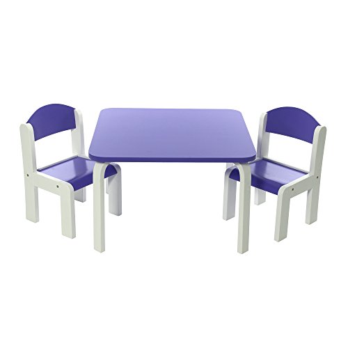 Childrens table and chair set Fabio Purple | 1 table and 2 chairs | For boys and girls