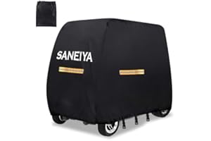 SANEIYA Mobility Scooter Covers for Outside Storage, 420D Oxford Fabric Scooter Rain Cover Waterproof, Elastic Strap and Reflective Strips, 3 Buckles with Storage Bag (175*63*119cm)