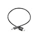 Produktbild Pudincoco 30 CM Tragbare Größe Mini USB 5PIN Stecker auf USB-C 3,1 Typ C Daten Adapter Kabel Konverterkabel für Laptop (grau)
