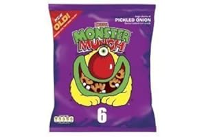 WALKER'S Walkers Monster Munch Pickled Onion Snacks 6 X 25G by Walkers