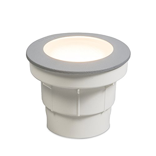 Preisvergleich Produktbild QAZQA Modern Bodenstrahler Außen Befahrbar Ceci 1 grau / Außenbeleuchtung Kunststoff Rund inklusive LED GX53 Max. 1 x 3 Watt
