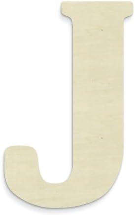 UNFINISHEDWOODCO 23-Inch Unfinished Wood Letter, Large, Letter J