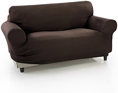 Sofa Slipcover 2 Seater Sofa Cover Stretchable Sofa Protector (Chocolate)