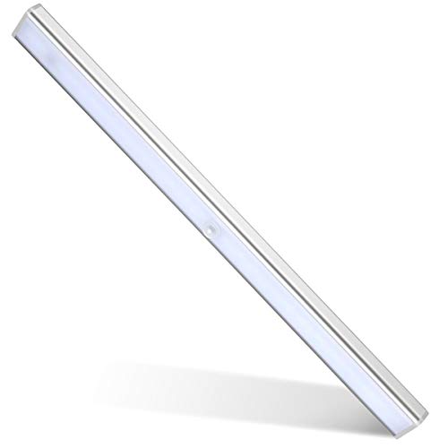 Preisvergleich Produktbild SAVONGA Lichtleiste mit Bewegungsmelder, 24LEDs Kaltweiss, einsetzbar in Schlafzimmer Kinderzimmer Kleiderschrank Vitrine Regalen Garderobe Küche Abstellraum Keller Flur Treppe Bad Toilette u.a.