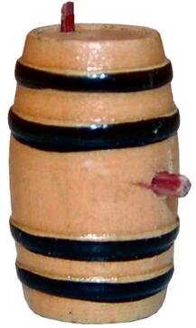 Preisvergleich Produktbild Miniatur Modell Zubehör, Weinfass, Höhe 2,5cm
