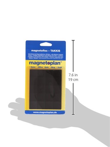 Magnetoplan 15502 - Laminitas magn  ticas autoadhesivas  60 unidades 