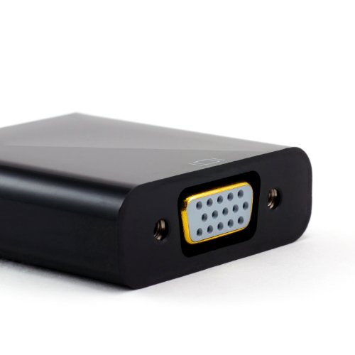 Full HD HDMI auf VGA Adapter inkl. Audio-Übertragung (Line out) | Konverterkabel | bis zu 1080p / HDTV Unterstützung | digital zu analog | in schwarz - 3