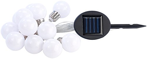 Lunartec Solar Lichterkette, 5 m, multicolor, 12 LEDs Glühbirnenform - 3