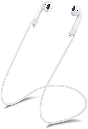iPhone 7 AirPods Strap Connector - LECASO iPhone 7 &amp; iPhone 7 Plus Apple AirPods Strap Lightweight Durable Tangle Free Wire Cable Connector for Apple AirPods , White