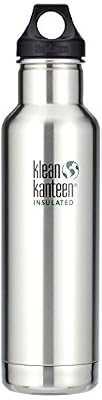 Klean Kanteen Bouteille en acier inoxydable avec fermeture Loop vide Insulated Classic, brossé stainless, 592 ml, 8020210