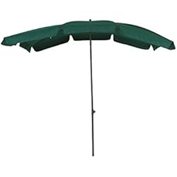 greemotion Parasol rectangulaire inclinable vert - Grand parasol de jardin - Parasol anti UV 50+ - Parasol orientable et réglable en hauteur - Parasol de table 10 baleines haute qualité