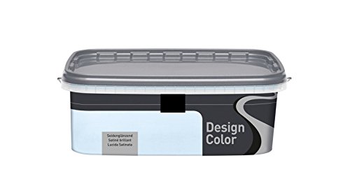 Design Color Dispersionsfarbe/Wandfarbe seidenglänzend 2,5l, FARBWAHL!, Farbton:Aqua